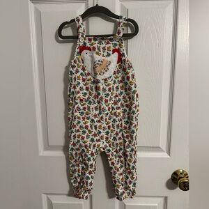 Mini Boden Floral Kids Overalls with Chicken Design (sz 18-24 mos)